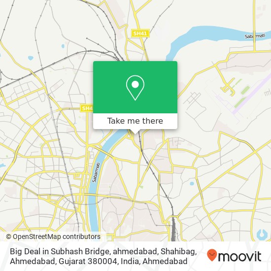 Big Deal in Subhash Bridge, ahmedabad, Shahibag, Ahmedabad, Gujarat 380004, India map