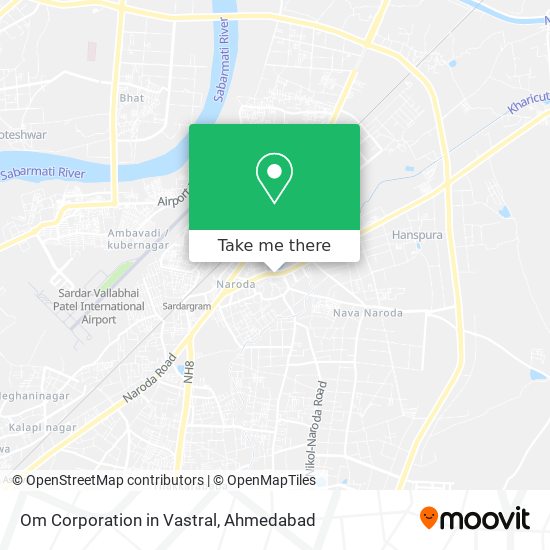 Om Corporation in Vastral map
