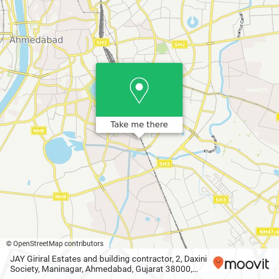 JAY Giriral Estates and building contractor, 2, Daxini Society, Maninagar, Ahmedabad, Gujarat 38000 map