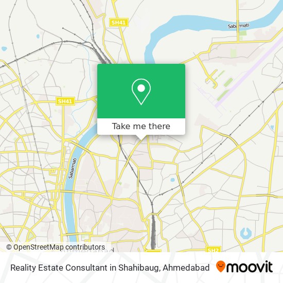 Reality Estate Consultant in Shahibaug map