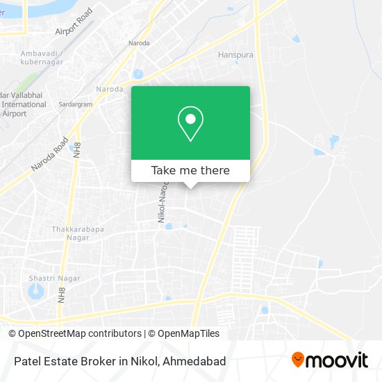 Patel Estate Broker in Nikol map