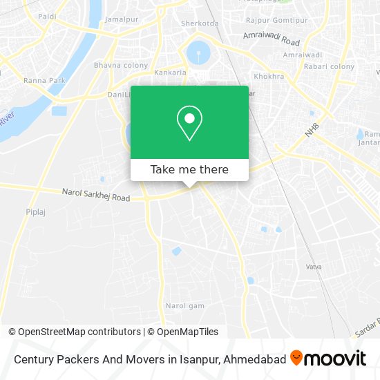 Century Packers And Movers in Isanpur map