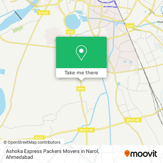 Ashoka Express Packers Movers in Narol map