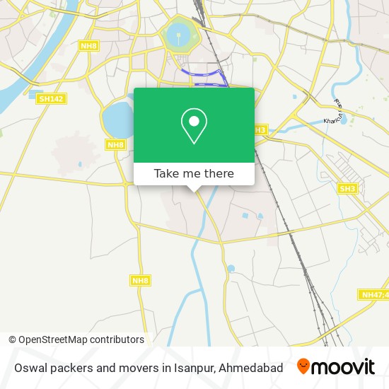 Oswal packers and movers in Isanpur map