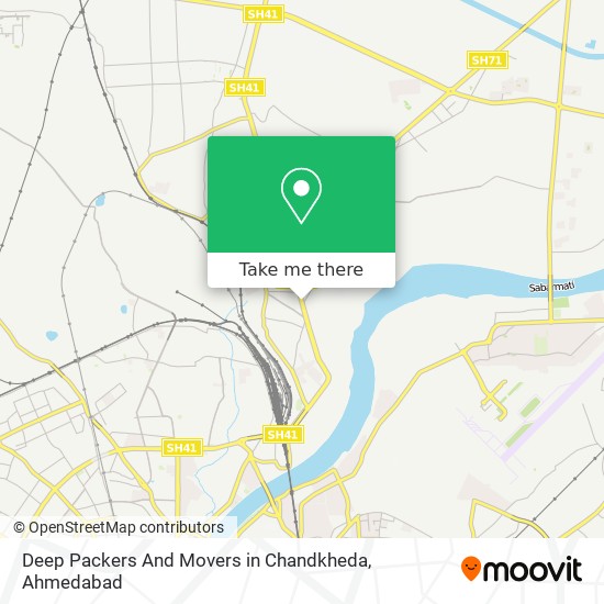 Deep Packers And Movers in Chandkheda map