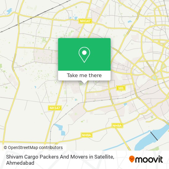 Shivam Cargo Packers And Movers in Satellite map