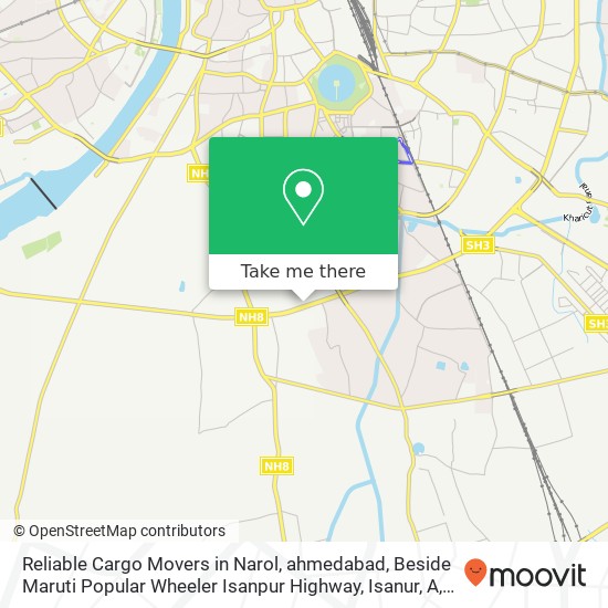 Reliable Cargo Movers in Narol, ahmedabad, Beside Maruti Popular Wheeler Isanpur Highway, Isanur, A map