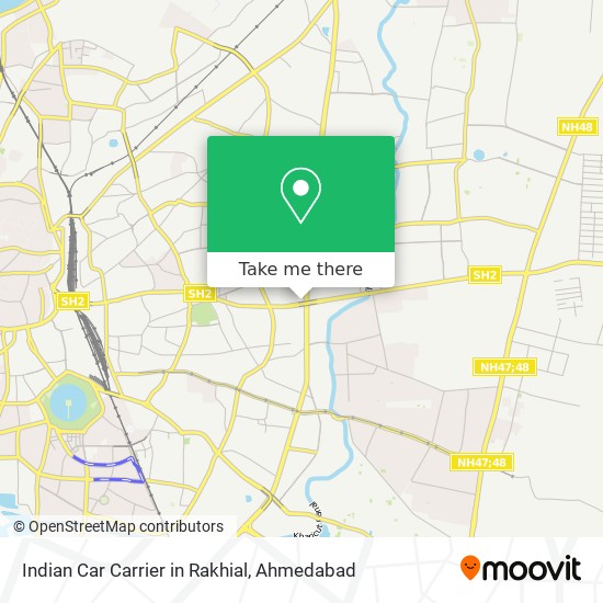 Indian Car Carrier in Rakhial map