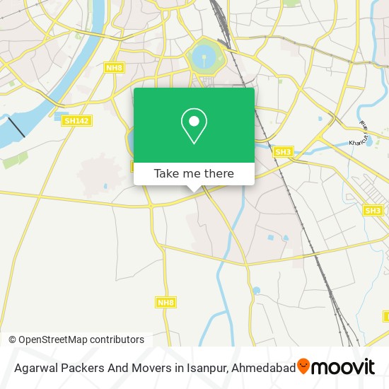 Agarwal Packers And Movers in Isanpur map