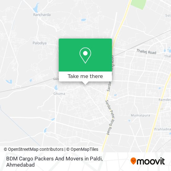 BDM Cargo Packers And Movers in Paldi map