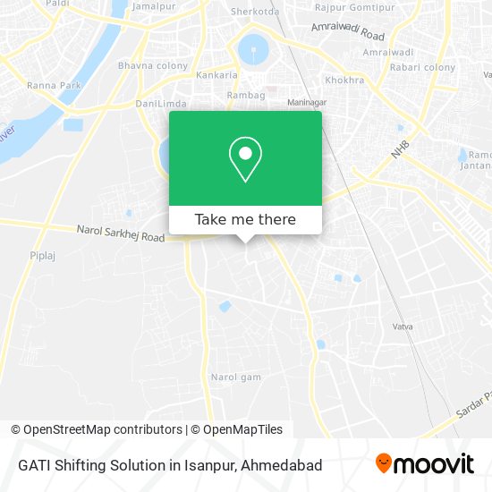 GATI Shifting Solution in Isanpur map