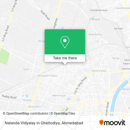 Nalanda Vidyalay in Ghatlodiya map