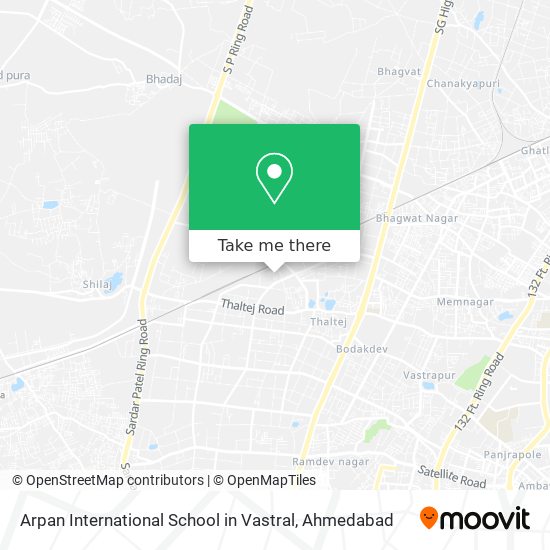 Arpan International School in Vastral map