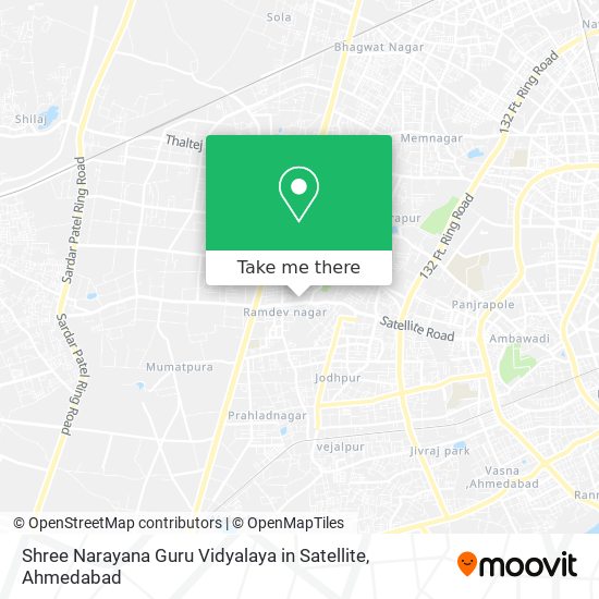 Shree Narayana Guru Vidyalaya in Satellite map