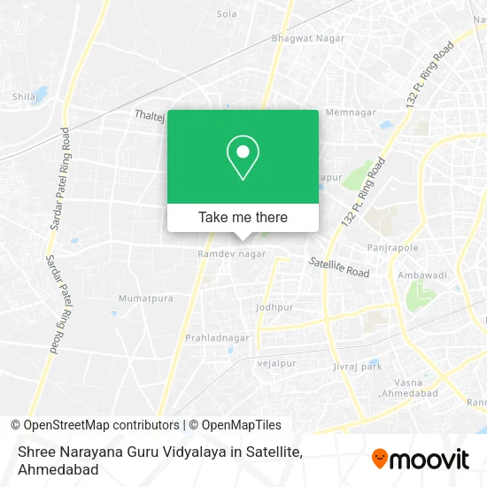 Shree Narayana Guru Vidyalaya in Satellite map