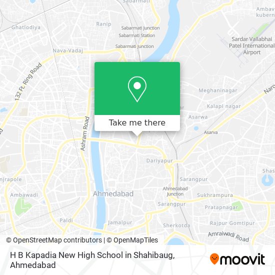 H B Kapadia New High School in Shahibaug map