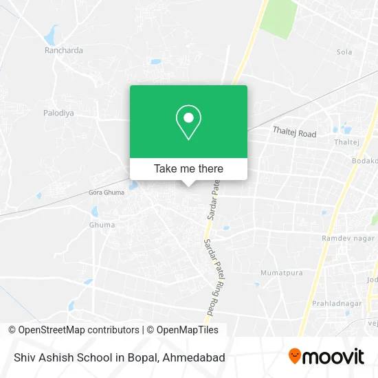 Shiv Ashish School in Bopal map