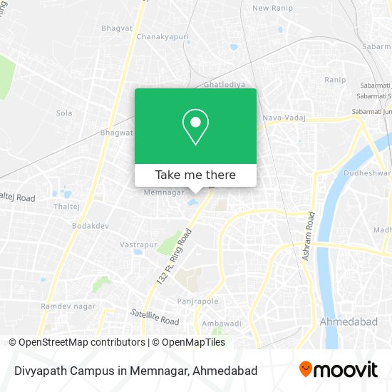 Divyapath Campus in Memnagar map