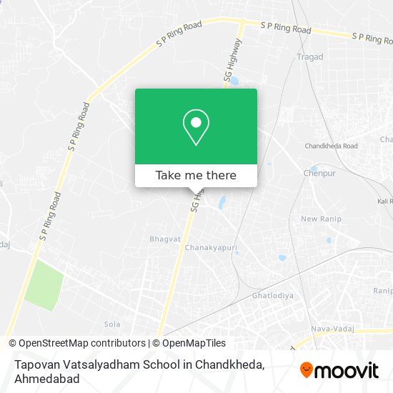 Tapovan Vatsalyadham School in Chandkheda map