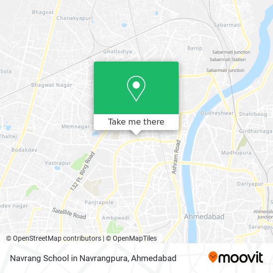 Navrang School in Navrangpura map