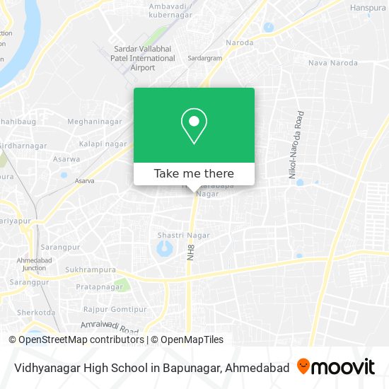 Vidhyanagar High School in Bapunagar map