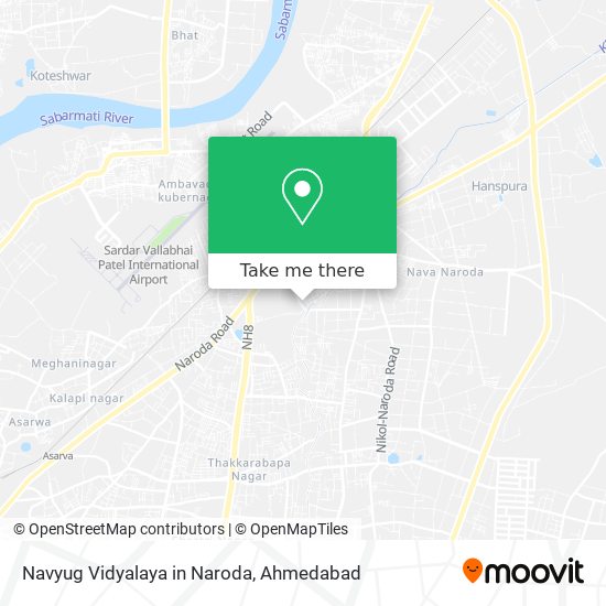 Navyug Vidyalaya in Naroda map