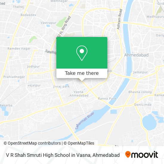V R Shah Smruti High School in Vasna map