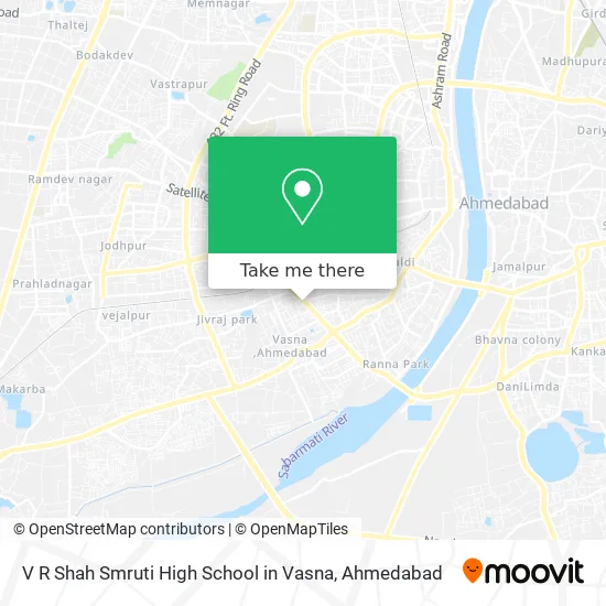 V R Shah Smruti High School in Vasna map