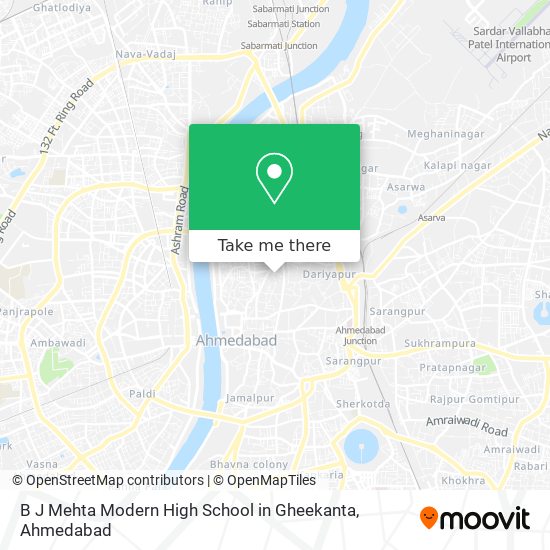 B J Mehta Modern High School in Gheekanta map