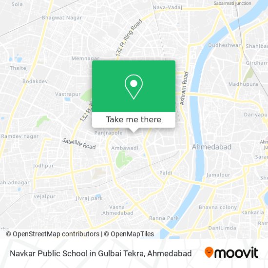 Navkar Public School in Gulbai Tekra map