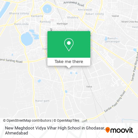 New Meghdoot Vidya Vihar High School in Ghodasar map