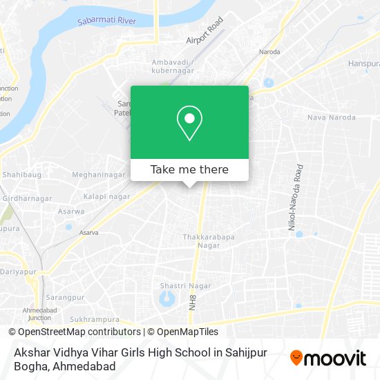 Akshar Vidhya Vihar Girls High School in Sahijpur Bogha map