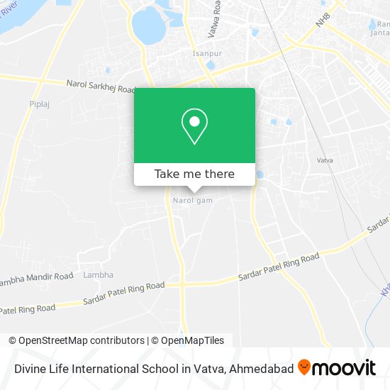 Divine Life International School in Vatva map