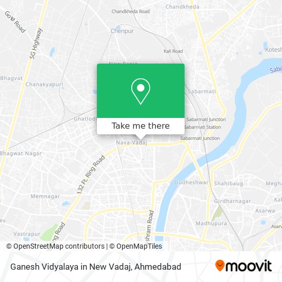 Ganesh Vidyalaya in New Vadaj map