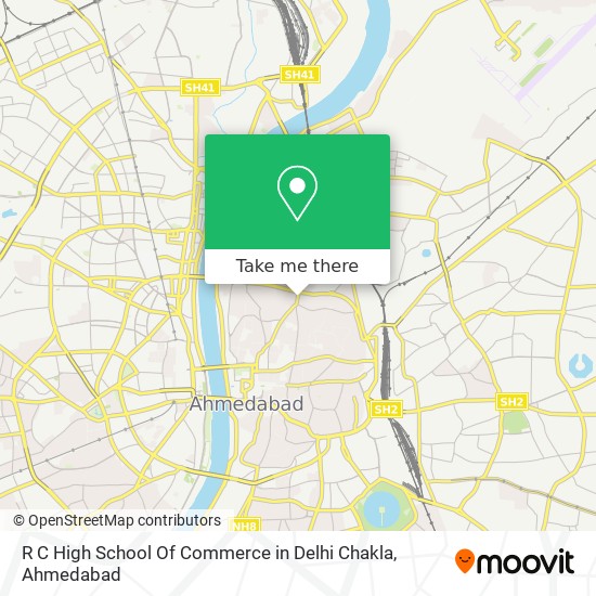 R C High School Of Commerce in Delhi Chakla map