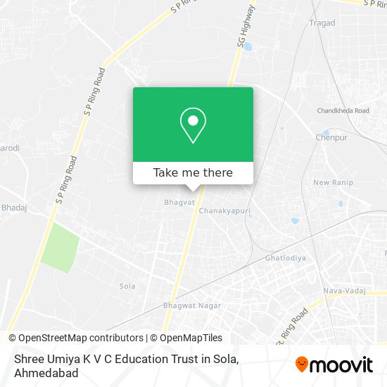 Shree Umiya K V C Education Trust in Sola map