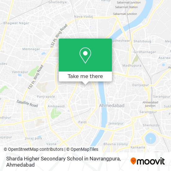 Sharda Higher Secondary School in Navrangpura map