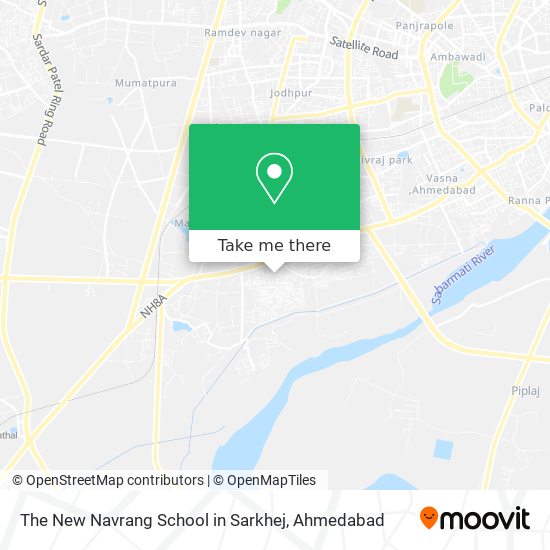 The New Navrang School in Sarkhej map