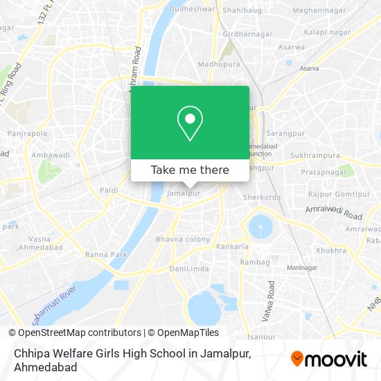 Chhipa Welfare Girls High School in Jamalpur map