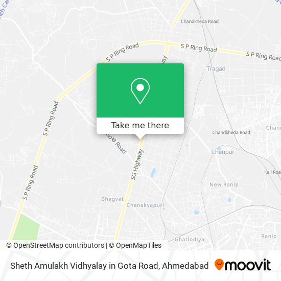 Sheth Amulakh Vidhyalay in Gota Road map