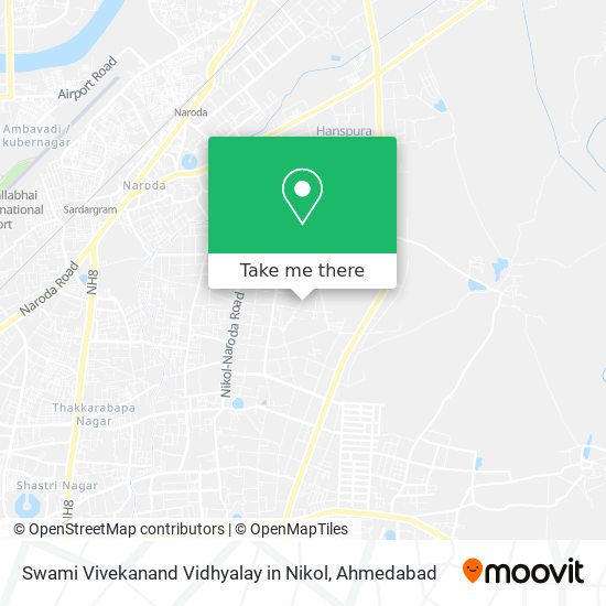 Swami Vivekanand Vidhyalay in Nikol map