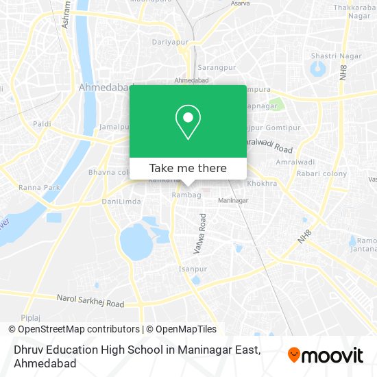 Dhruv Education High School in Maninagar East map