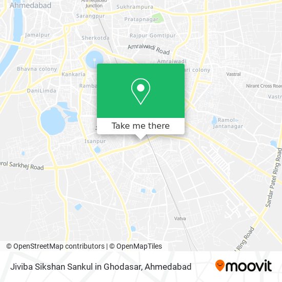 Jiviba Sikshan Sankul in Ghodasar map