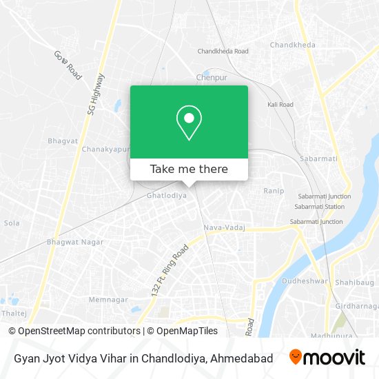 Gyan Jyot Vidya Vihar in Chandlodiya map