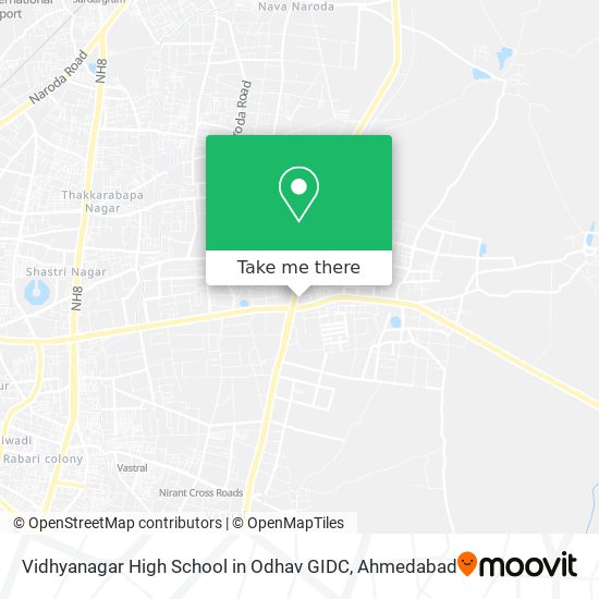 Vidhyanagar High School in Odhav GIDC map