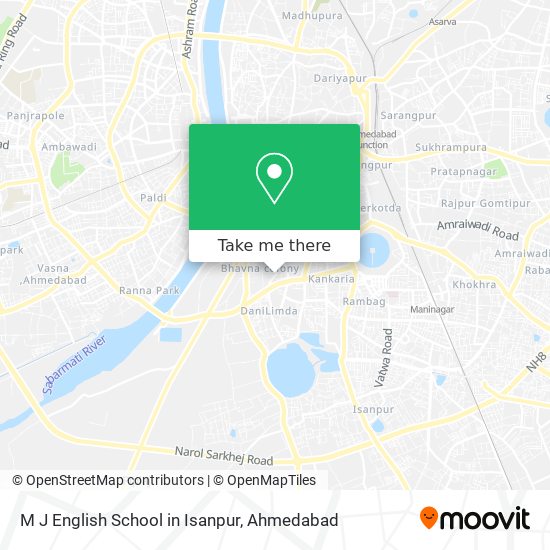 M J English School in Isanpur map