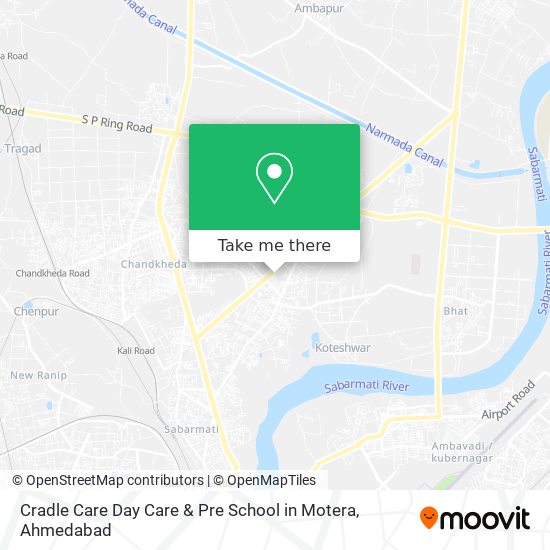 Cradle Care Day Care & Pre School in Motera map