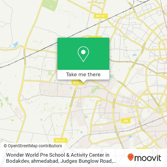 Wonder World Pre School & Activity Center in Bodakdev, ahmedabad, Judges Bunglow Road, Opposite Raj map