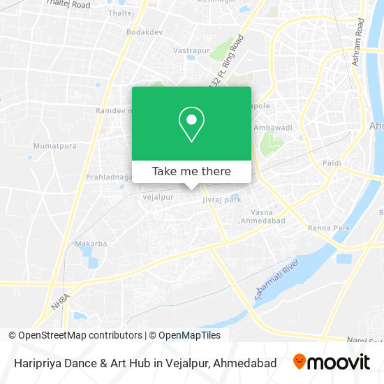 Haripriya Dance & Art Hub in Vejalpur map