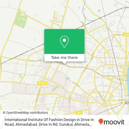 International Institute Of Fashion Design in Drive In Road, Ahmedabad, Drive In Rd, Gurukul, Ahmeda map